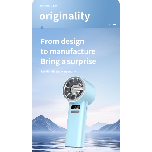 2025 new handheld portable cool cooling fan desktop semiconductor turbine high-speed mini fan bladeless design cooler-white small air gun