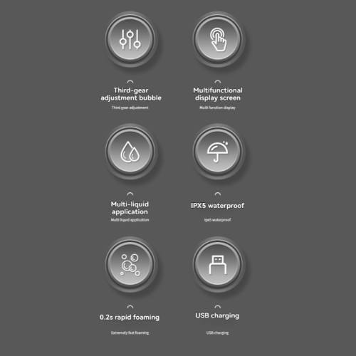 Automatic soap dispenser, rainproof 350ML seamless wall-mounted automatic induction foam soap dispenser, suitable for assembled bathroom