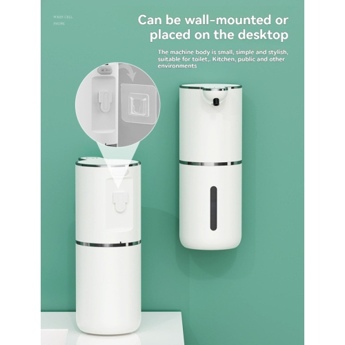 Soap dispenser hand soap automatic foam spray volume 4-level adjustment 400 ml wall-mounted non-contact automatic dispenser IPX5 waterproof