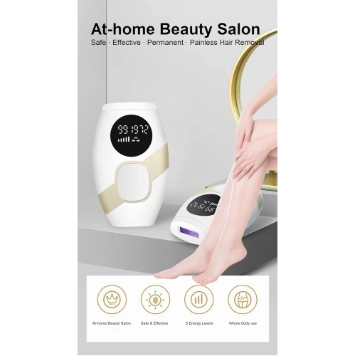 IPL Laser Hair Removal Device at-Home for Women Men Painless Permanent Hair Removal for Facial Upper Lip Bikini Line Armpits Back Legs Arms Whole