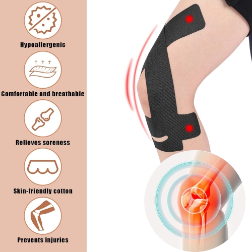 Precut Kinesiology Tape for Shoulder,20PCS Shoulder Tape for Pain Relief,Waterproof & Breathable Enhance Elastic Sports Tape for Pain Support and