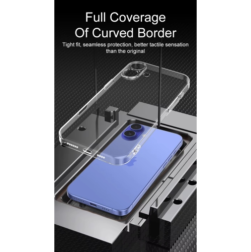 Luxury Noble Shockproof Soft Transparent Case For iPhone 16e Bumper Clear Case Cover - Clear