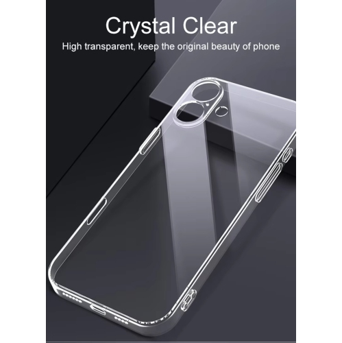 Luxury Noble Shockproof Soft Transparent Case For iPhone 16e Bumper Clear Case Cover - Clear