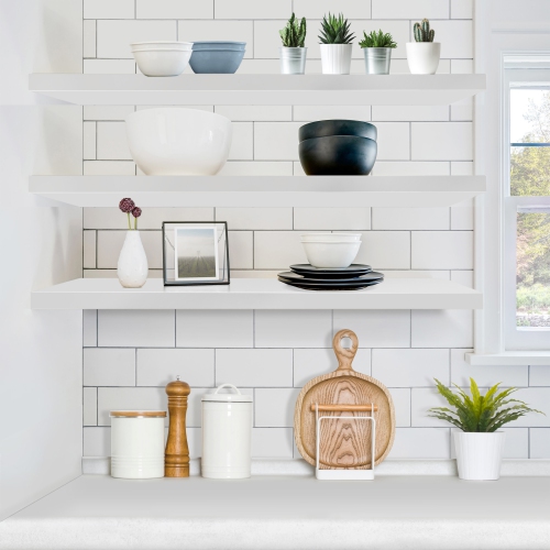 Ensemble de 2 tablettes murales flottantes Sorbus de 47 x 9,25 po – Rangement élégant et fonctionnel