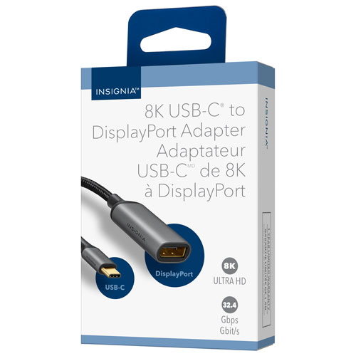 Insignia USB-C to Displayport 1.4 8K Adapter (NS-PCUCDPB26-C) - Only at Best Buy