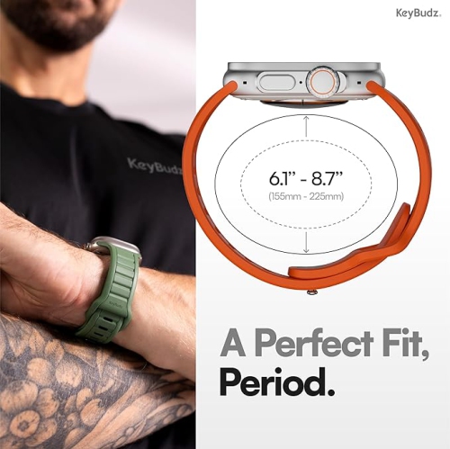 JOURNEY SERIES FKM APPLE WATCH STRAP - ORANGE