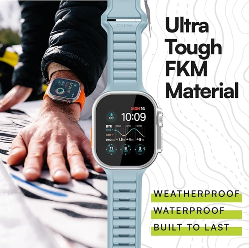 JOURNEY SERIES FKM APPLE WATCH STRAP - TIDAL BLUE