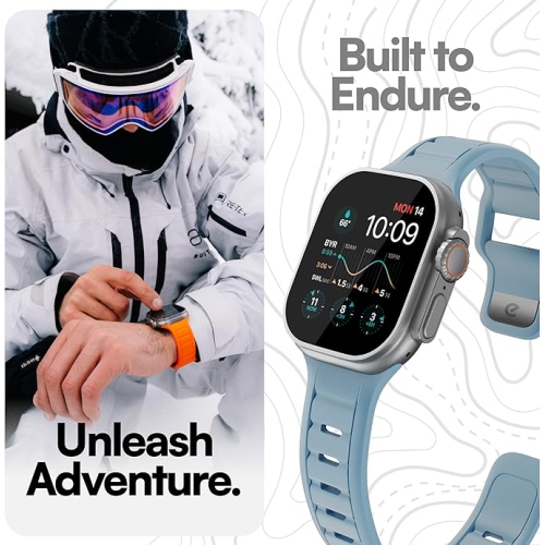 JOURNEY SERIES FKM APPLE WATCH STRAP - TIDAL BLUE