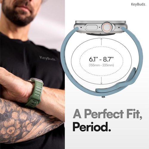 JOURNEY SERIES FKM APPLE WATCH STRAP - TIDAL BLUE