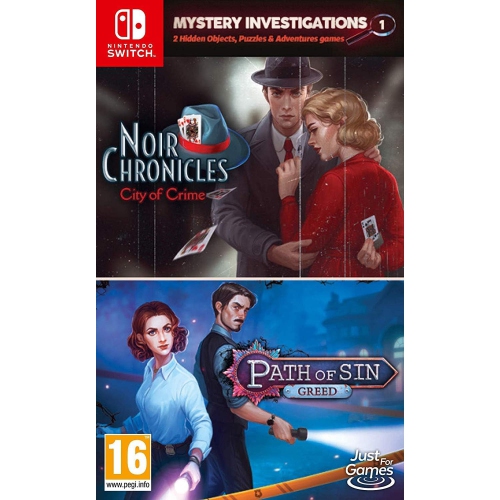 JUST FOR GAMES  Mystery Investigations 1 - Noir Chronicles: City Of Crime / Path Of Sin: Greed [Nintendo Switch]