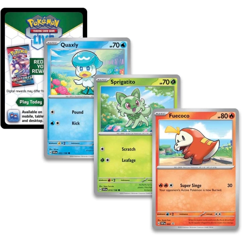 Pokemon TCG: Paldea Pin Collection - Fuecoco - 4 Booster Packs & Promos