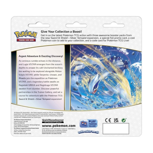 Pokemon TCG: Sword & Shield - Silver Tempest 3 Booster Packs, Coin & Togetic Promo Card