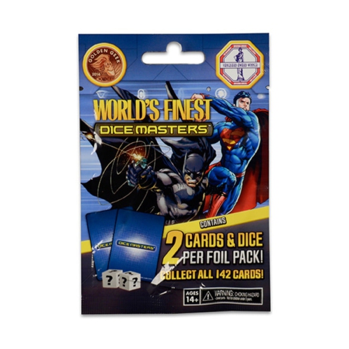 WIZKIDS  Dc World's Finest Dice Masters: 2 Cards & Dice Foil Pack