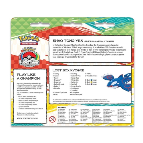 Pokemon TCG: 2023 World Championships Deck Shao Tong Yen Lost Box Kyogre