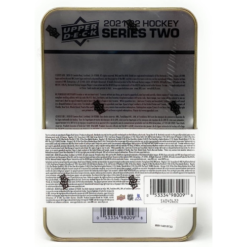 2021-22 Upper Deck Series 2 Hockey Cards Tin