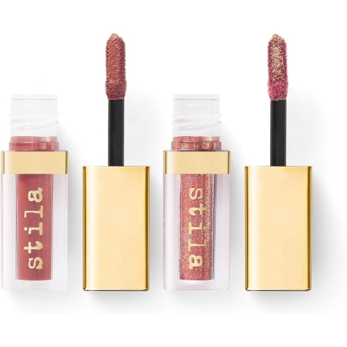 Stila Double Dip Suede Shade and Glitter & Glow Liquid Eye Shadows - Hot Tamale 2.25 ml / 0.07 Oz [Beauty]
