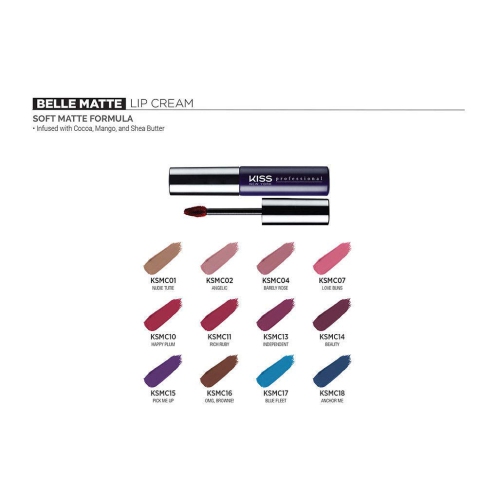 Kiss New York Professional Belle Matte Lip Cream - Anchor Me - KSMC18 [Beauty]
