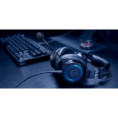 Audio-Technica ATH-G1 Premium Gaming Headset for PS5&Xbox Series X, Laptops, and PCs, with 3.5 mm Wired Connection, Detachable Mic, Black