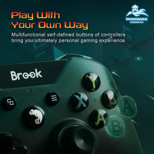 Brook Wingman PS2 Converter - Controller Adapter for PS3 / PS4 / PS5 / Xbox 360 / Xbox One / Xbox Series X/S / Switch Pro to PS2, PS1 and PS Classic