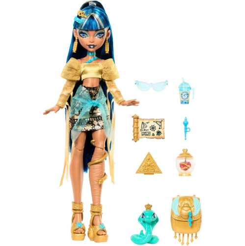 Monster High&nbsp;: La poupée Cleo De Nile comprend l'animal Cobra Hissette