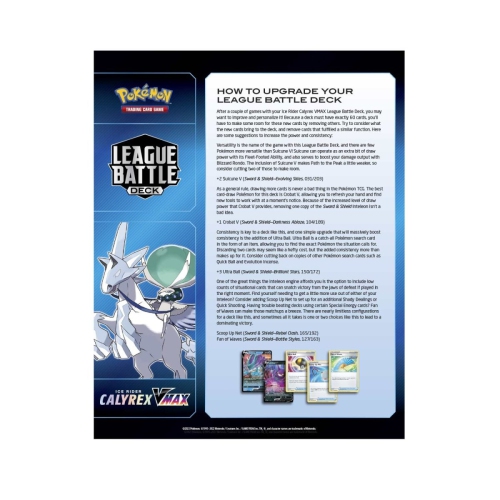 Pokemon TCG: Ice Rider Calyrex VMAX League Battle Deck