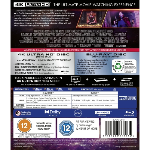 Doctor Strange: In The Multiverse Of Madness [Blu-Ray + 4K UHD]
