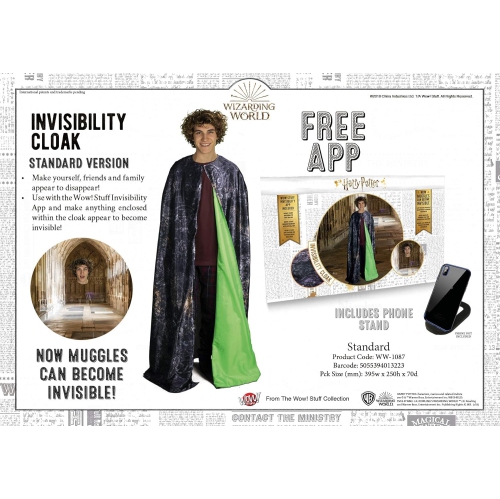 Harry Potter Wow! Stuff: Wearable Invisibility Cloak