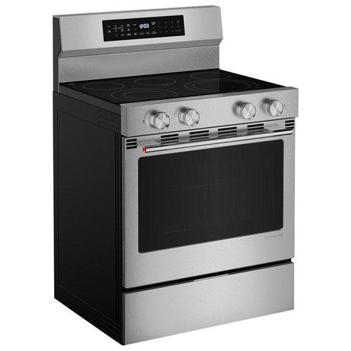 KitchenAid 30" 5.3 Cu. Ft. Convection Freestanding Electric Air Fry Range - Stainless Steel
