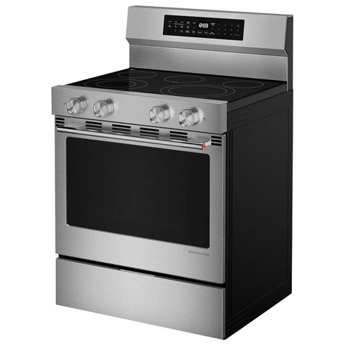 KitchenAid 30" 5.3 Cu. Ft. Convection Freestanding Electric Air Fry Range - Stainless Steel