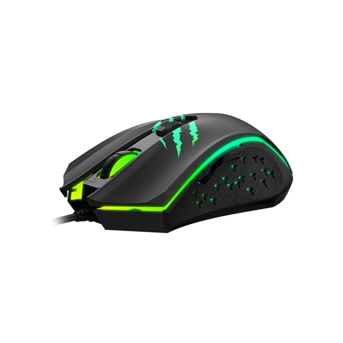 Havit MS1027 USB2.0 wired 2400DPI with cool breathing Rainbow LED light design 6 buttons gaming mouse_Black