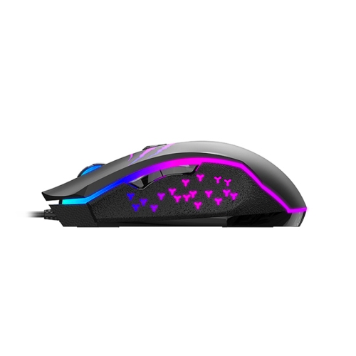 Havit MS1027 USB2.0 wired 2400DPI with cool breathing Rainbow LED light design 6 buttons gaming mouse_Black
