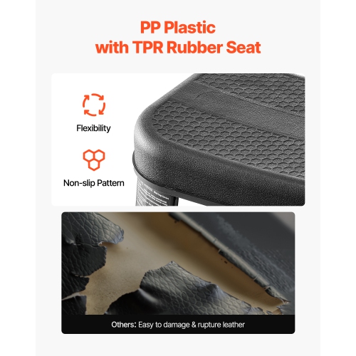 VEVOR 300lbs Capacity Mechanic Stool, Garage Seat/Work Stool with Wheels, 360° Rolling Stool with Tool Tray and Screwdriver Rack, Heavy-Duty, for