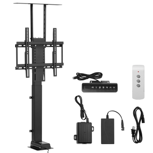 VEVOR 132lbs max Load Motorized TV Lift Stand, Adjustable Stand, Vertical Electric TV Bracket w/ Remote Control, for 32-55 in / 32 - 50 in (in