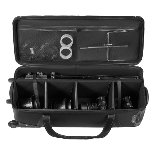 VEVOR 39.37 x 14.96 x 12.60 in Studio Equipment Trolley Case, Rolling Camera Bag, Carrying Bag with Wheels Straps Padded Compartment Handle, for