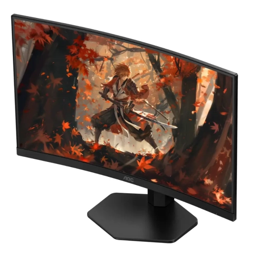 AOC C27G4X, 27" Curved Gaming Monitor, Full HD 1080p, 180Hz Refresh Rate, 0.5ms Response Time, VA Panel, HDR10, FreeSync, HDMI & DisplayPort, Black