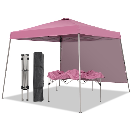 Tente escamotable avec auvent de 10 pi 8&nbsp;pi d'Ainfox et flanc 1/2