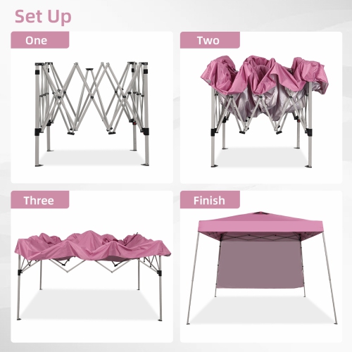 Tente escamotable avec auvent de 10 pi 8 pi d'Ainfox et flanc 1/2