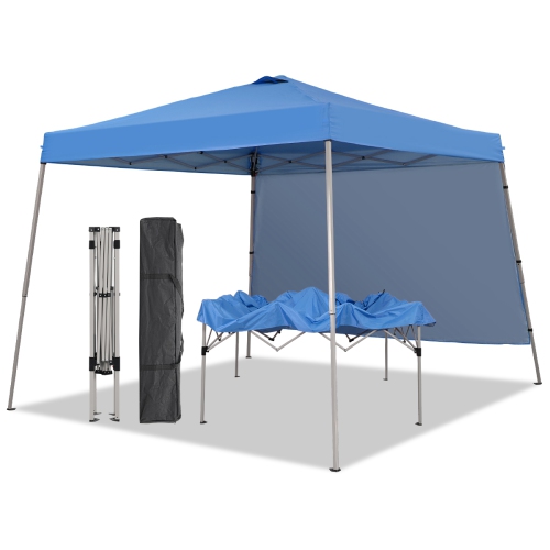 Ainfox 8ftx10ft Pop Up Canopy Tent With 1/2 SideWall | Best