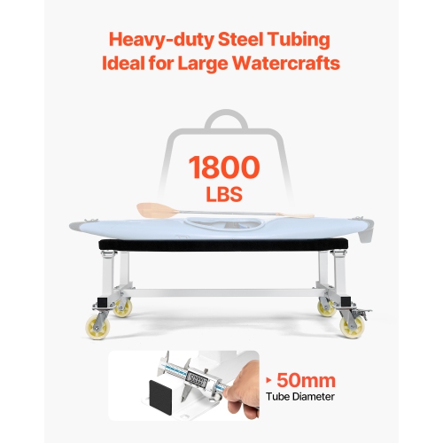 VEVOR 1800 lbs Load Capacity Watercraft PWC Dolly, Jet Ski Stand PWC Cart for Moving Watercraft, Fixed Bunk with 4 Casters & 2 Brakes, Heavy-Duty Jet