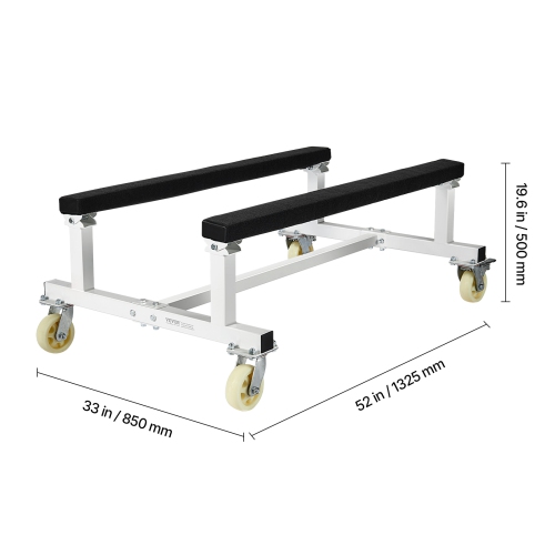 VEVOR 1800 lbs Load Capacity Watercraft PWC Dolly, Jet Ski Stand PWC Cart for Moving Watercraft, Fixed Bunk with 4 Casters & 2 Brakes, Heavy-Duty Jet