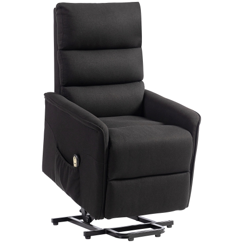 Fauteuil inclinable électrique de HOMCOM, fauteuil électrique pour personnes âgées, canapé inclinable rembourré avec télécommande, pochettes