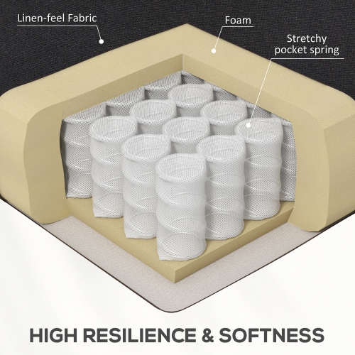 Fauteuil inclinable électrique de HOMCOM, fauteuil électrique pour personnes âgées, canapé inclinable rembourré avec télécommande, pochettes