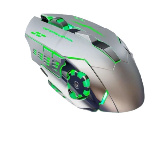 Wireless Mouse Bluetooth Silent Charging Game E-sports Office Notebook Universal Computer Accessories - Plug and Play [Wireless Silver] Hot Wheels