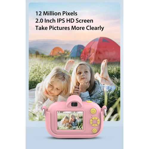 Caméra HD numérique pour enfant Mini Caméra pour étudiant Caméra de dessin pour enfants Jouet Caméra 1080P - Rose