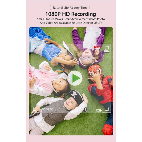 Caméra HD numérique pour enfant Mini Caméra pour étudiant Caméra de dessin pour enfants Jouet Caméra 1080P - Rose