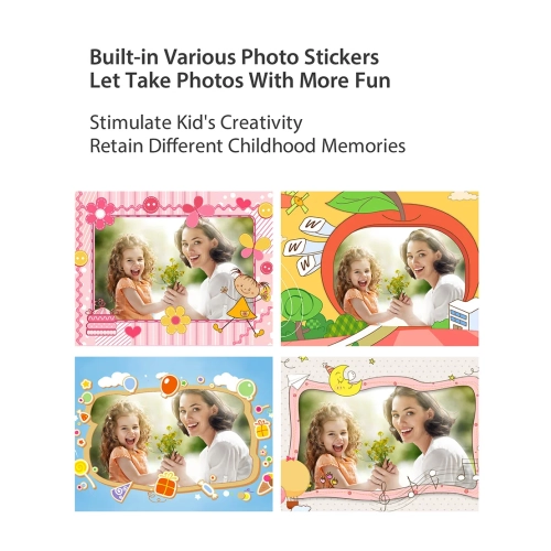 Caméra HD numérique pour enfant Mini Caméra pour étudiant Caméra de dessin pour enfants Jouet Caméra 1080P - Rose