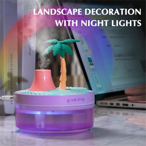 Bathtub Cartoon Humidifier, Small Portable Aromatherapy Machine for Home Use with 7-Color Atmosphere Light, USB Charging, Suitable for Bathroom,