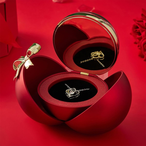 Spherical Flower Jewelry Box, Beautiful Ring Box Suitable for Girlfriend Gifts on Christmas, Valentine's Day, Birthday, Anniversary