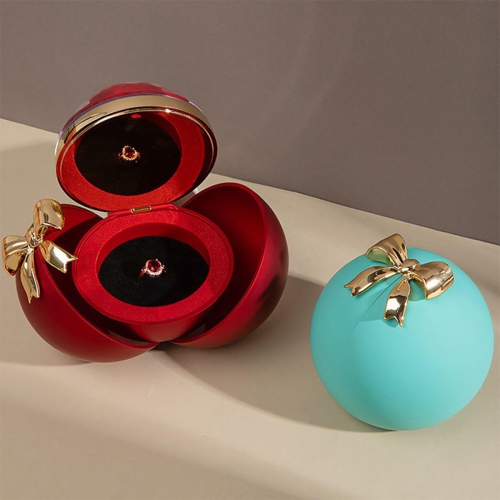Spherical Flower Jewelry Box, Beautiful Ring Box Suitable for Girlfriend Gifts on Christmas, Valentine's Day, Birthday, Anniversary