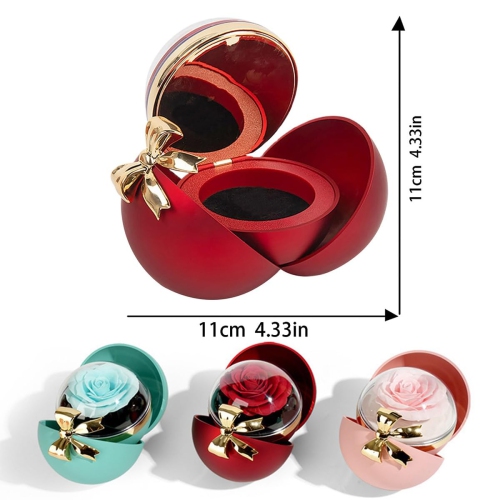 Spherical Flower Jewelry Box, Beautiful Ring Box Suitable for Girlfriend Gifts on Christmas, Valentine's Day, Birthday, Anniversary